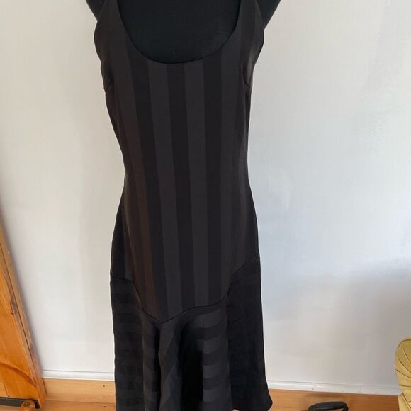 New with tags Cooper St spaghetti strap tonal striped dress, flounce hem, size 4 - Picture 8 of 11